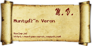 Muntyán Veron névjegykártya