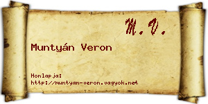 Muntyán Veron névjegykártya